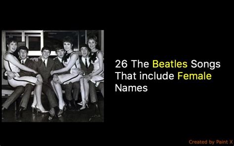 26 Beatles Songs That include Female Names – The Beatles