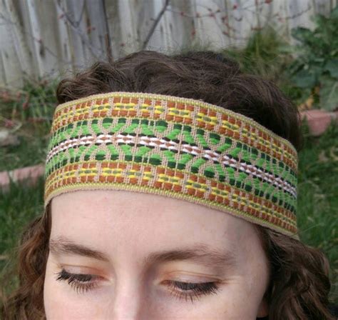 Items Similar To Mens Festival Headband Hippie Headbands Woven Green Indian Tribal Design 70s