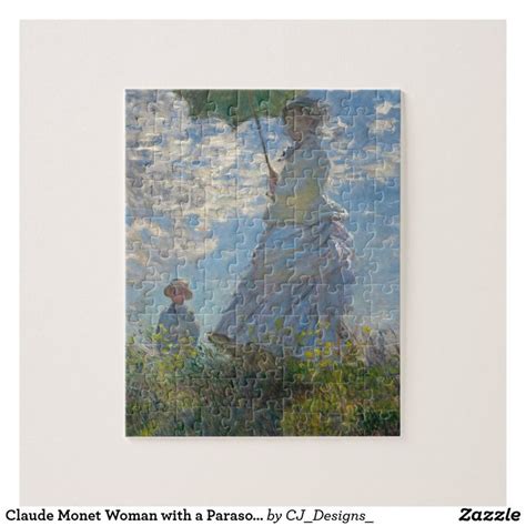 Claude Monet Woman With A Parasol 1875 Jigsaw Puzzle Zazzle In 2022