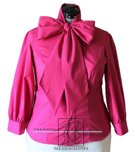 Signature Bow Blouse Pussy Bow Blouse Bow Blouse Bow Tie Blouse 3 4 Quarter Sleeve Blouse