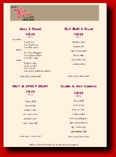 Tokyo Express Japanese Resturant, Poughkeepsie NY - Menu