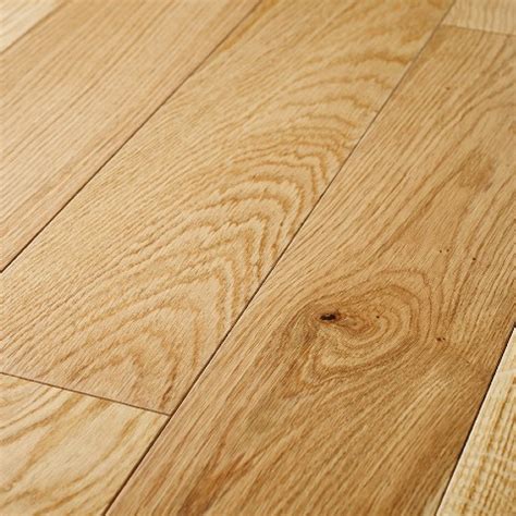 Mm X Engineered Oak Flooring Natural Brushed Lacquered Oak