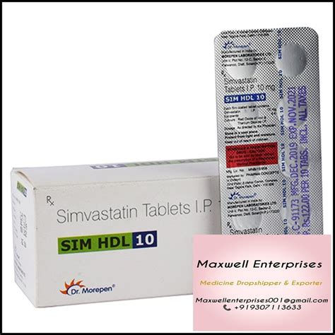 Simvastatin Tablets 40 Mg 10 10 Non Prescription At Rs 168stripe