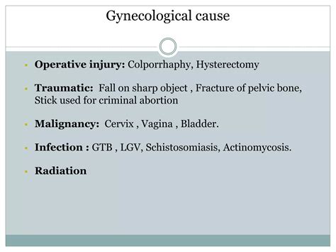 Genital Tract Fistula PPT