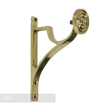 Solid Polished Brass Curtain Pole Bracket Black Country Metalworks