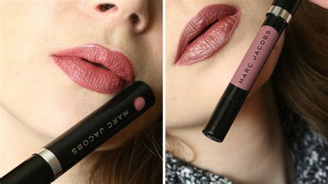 New Marc Jacobs Liquid Lip Crayon Vs Liquid Lip Crème Youtube