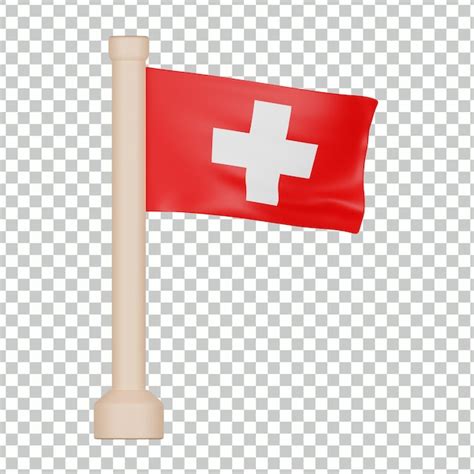 Premium Psd Switzerland Flag 3d Icon