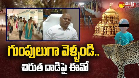 Tirumala Leopard TTD EO Dharmareddy Comments Tirumala Chirutha