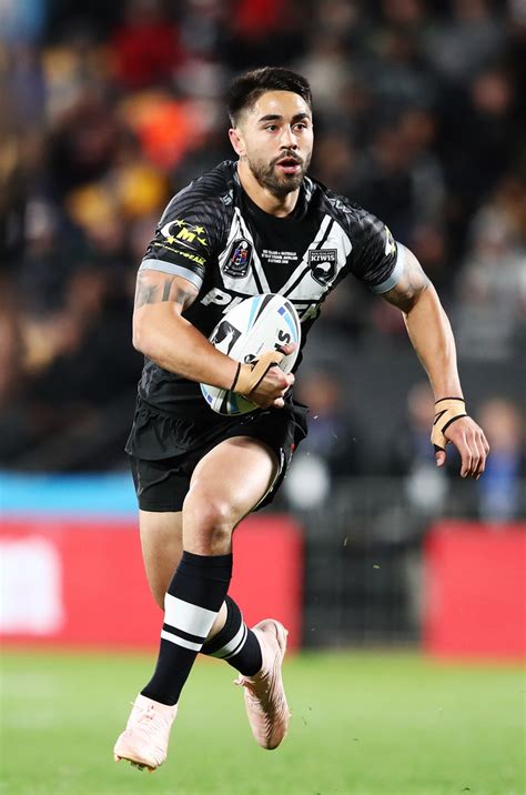 Footy Players Shaun Johnson Of The New Zealand Kiwis