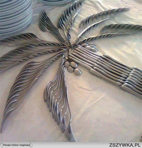 Creative Cutlery Arrangement For A Party Or Buffet Palm Leaves Are