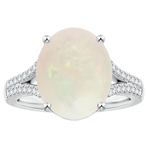 Customizable Angara Gia Certified Opal Split Shank Ring In Yellow Gold