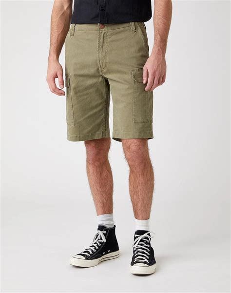 SPODENKI MESKIE WRANGLER CASEY CARGO SHORTS LONE TREE GREEN W1C350G38