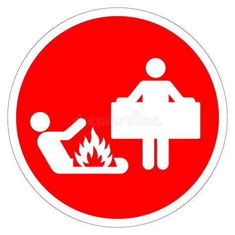 Fire Blanket Symbol Sign Vector Illustration Isolate On White