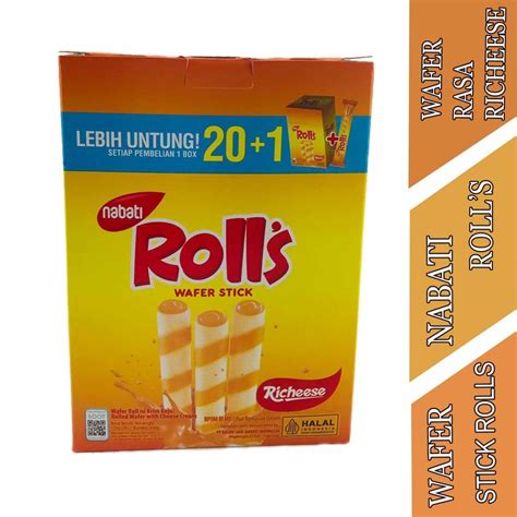 Jual Wafer Richeese Nabati Roll S Wafer Stick Keju Box Isi