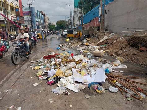 garbage welcomes patients  hyderabad govt cancer hospital