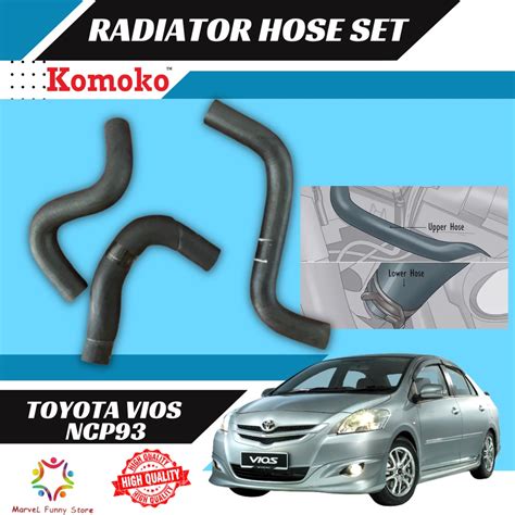 Toyota Vios Ncp93 Radiator Hose Set Shopee Malaysia