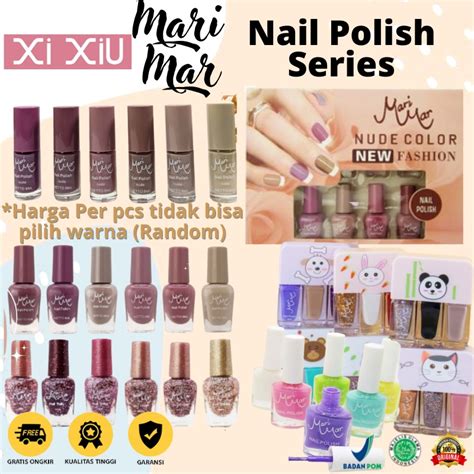 Jual XI XIU Marimar Nail Polish Series Cat Kuku 3in1 Gliter Nude