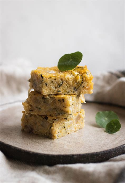 Savoury Polenta Cake With Zucchini Sunberry Jam