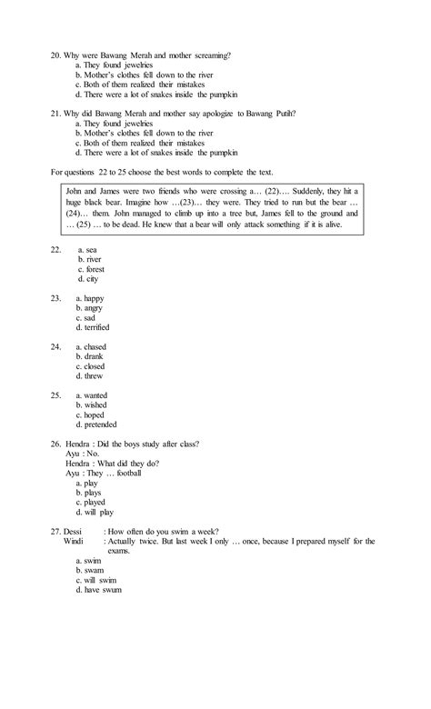 Soal Narrative Text Kelas 9 13