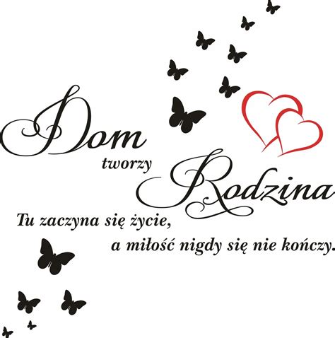 Napis Na Cian Naklejka X Cm Dom Rodzina Wyb R Kolor W