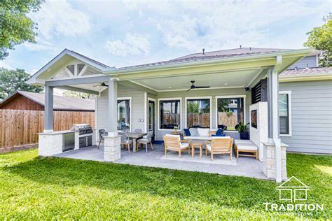 Oak Forest Patio Cover Outdoor Kitchen