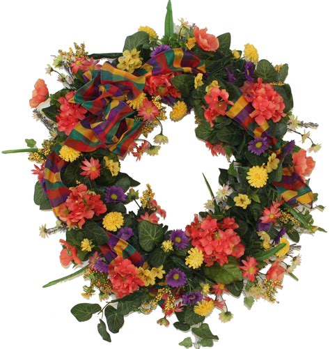 Silk Floral Summer Wreath