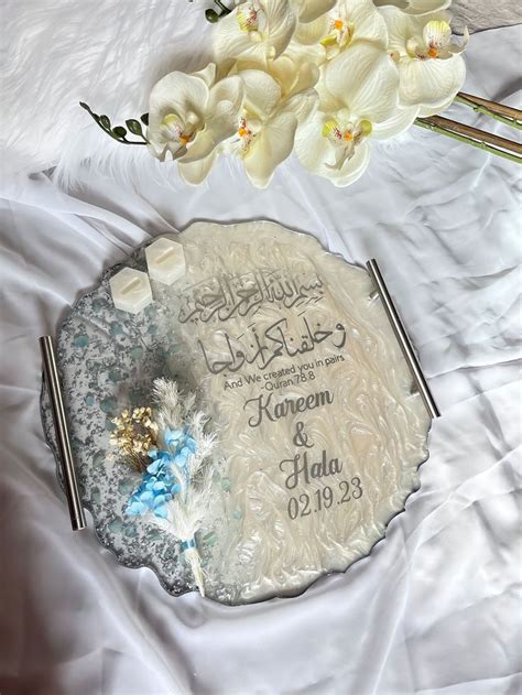 Ring Tray Engagement Tray Nikkah Tray Customizable With Islamic