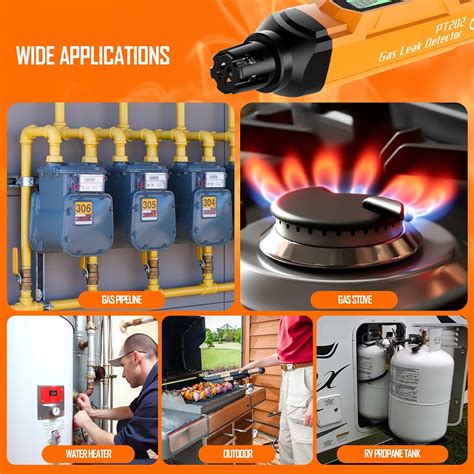 Gas Leak Detector, TECHAMOR PT202 Portable Natural Gas Leak Alarm