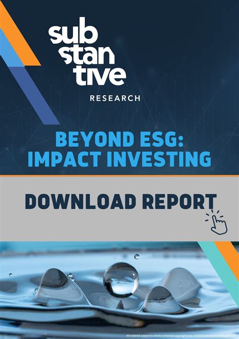 Beyond ESG: Impact Investing – Substantive Research
