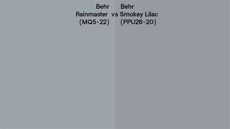 Behr Rainmaster Vs Smokey Lilac Side By Side Comparison