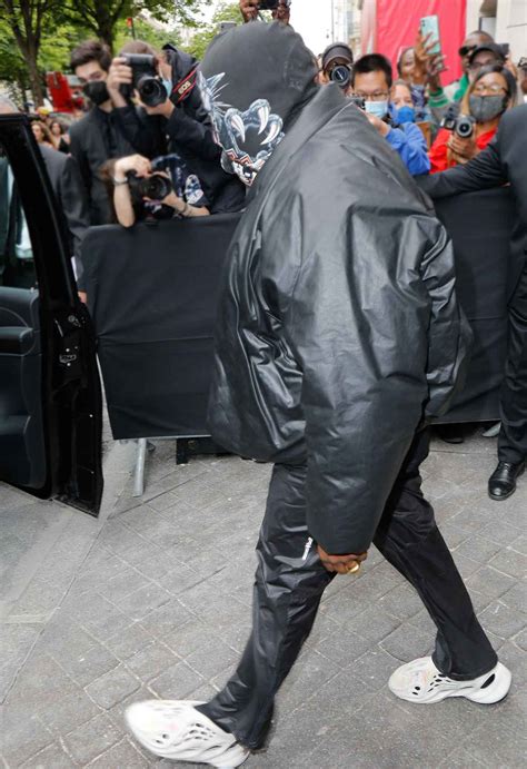 Kanye West Attends Balenciaga Fashion Show in Full Face Covering | Us