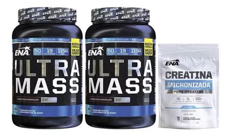 Combo 2 Ultra Mass 1 5kg Creatina Ena Crecimiento Fuerza