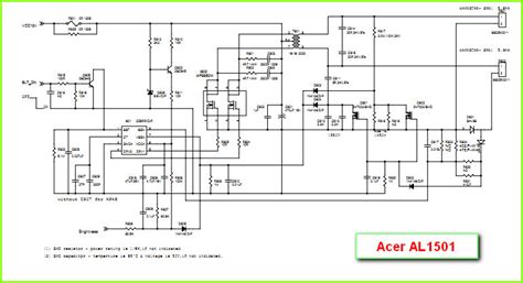 Acer AL1501 схема блока питания- инвертора