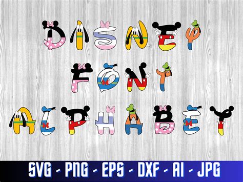 Mickey Alphabet Svg , Mickey & Friends Font Cricut Vector Bu - Inspire ...