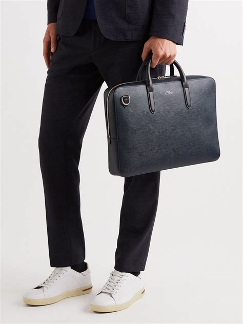 Smythson Panama Cross Grain Leather Briefcase Smythson