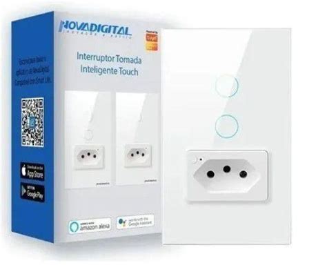 Tomada Inteligente Wifi Interruptor Touch Es Branca Automa O