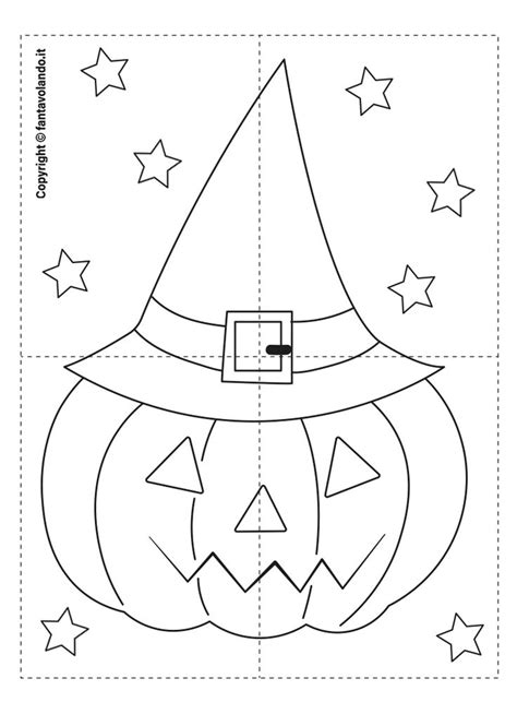 Schede Didattiche Puzzle Di Halloween Fantavolando Attivit Di