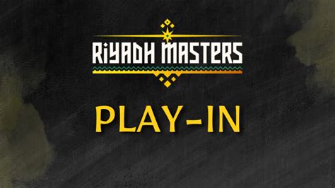 Riyadh Masters Play In Stage Schedule Results Livestream And More