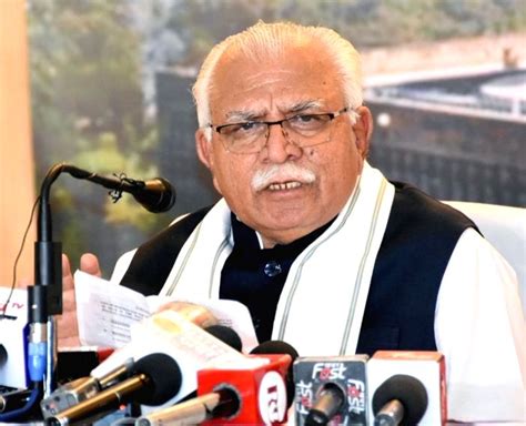 Manohar Lal Khattars Press Conference