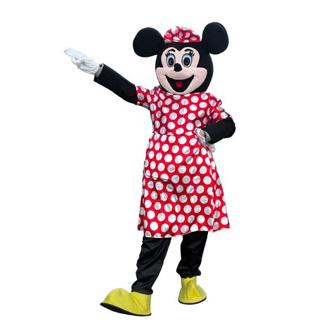 Classic Mascot Costume Compatible With Mickey And Minnie Mouse Adult