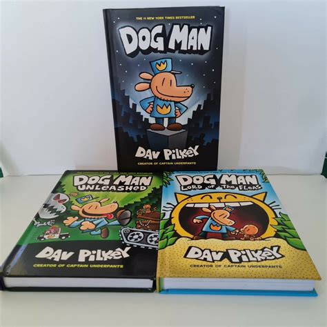 Lot Of 3 X Dog Man Books Dav Pilkey Unleashed Lord Of Fleas Bundle