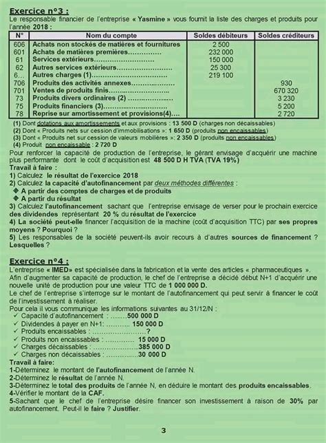 Bac Econmie et Gestion Gestion Série de révision 1 gestion financière