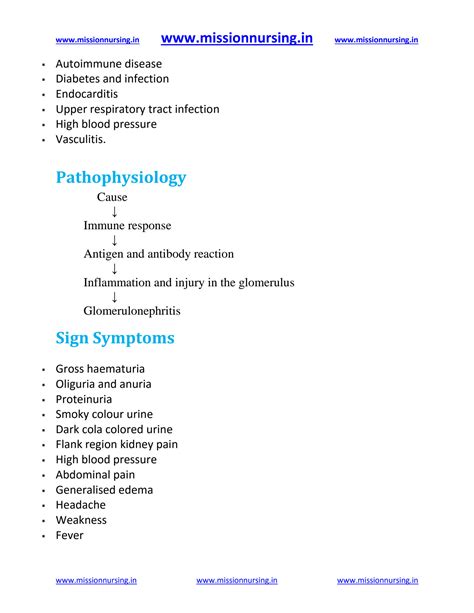 SOLUTION: Glomerulonephritis symptoms causes and treatment notes ...