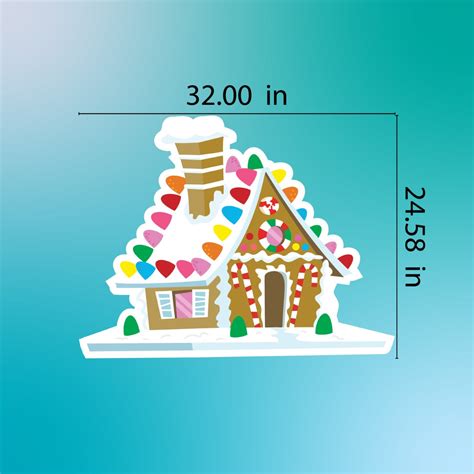 2021 Gingerbread House Christmas Decoration Hashtag Cutouts