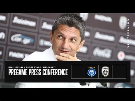 Pregame Press Conference HJK Helsinki Vs PAOK FC Live PAOK TV YouTube