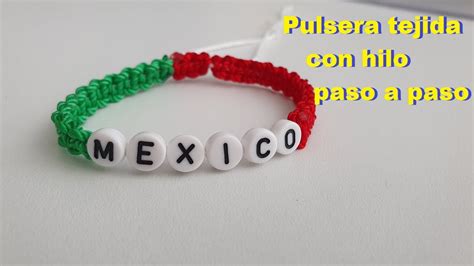 PULSERA MEXICANA PULSERA PARA FIESTAS PATRIAS MACRAME PULSERA