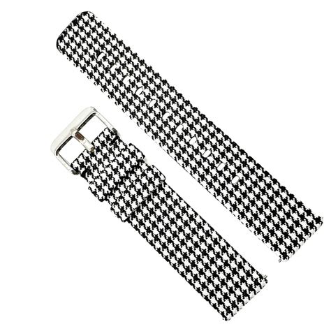 Woven Nylon Quick Release Watch Strap Black White