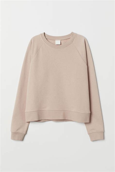 Sweatshirt Light Beige Ladies Handm Us Sweatshirts Clothes Sweatshirt Fabric