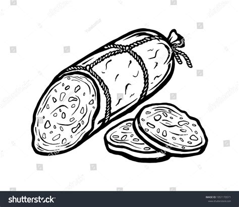 9 089 Salami Drawing Stock Vectors Images Vector Art Shutterstock