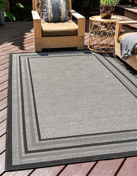 Gray 3 3 X 5 Outdoor Border Rug Area Rugs Esalerugs